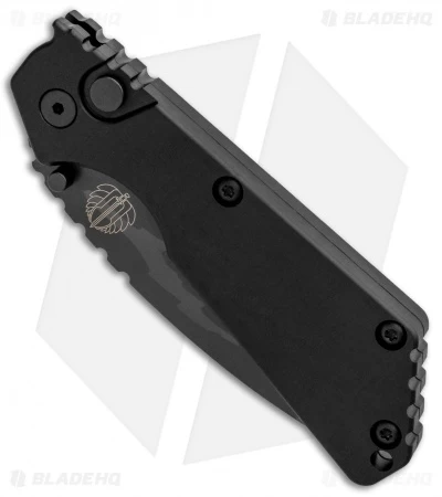 Strider + Pro-Tech SnG Automatic Knife Black Aluminum (3.5" Shark Skin) - Image 2