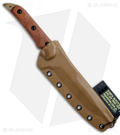 TOPS Knives Missile Strike Fixed Blade Knife Tan Canvas Micarta (6" Tan) - Image 3