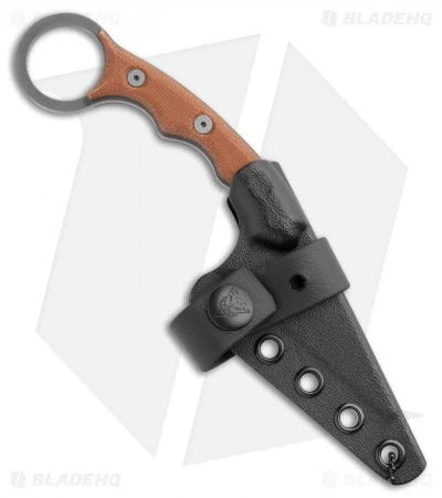 TOPS Knives Poker Fixed Blade Knife Micarta (2.5" Gray) - Image 3