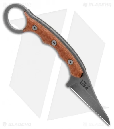 TOPS Knives Poker Fixed Blade Knife Micarta (2.5" Gray) - Image 2