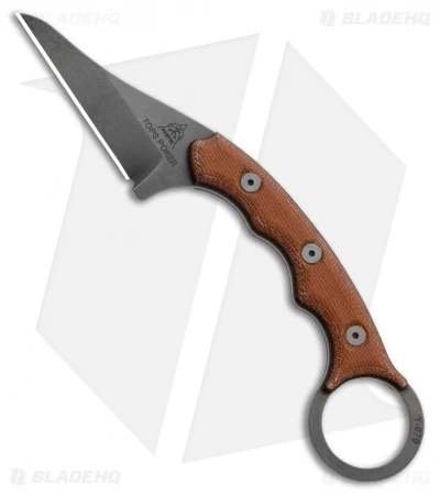 TOPS Knives Poker Fixed Blade Knife Micarta (2.5" Gray)