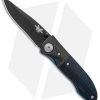 Vintage Benchmade 690 Liner Lock Knife Blue Wood/CF (3.625" Black) 690BTBLU