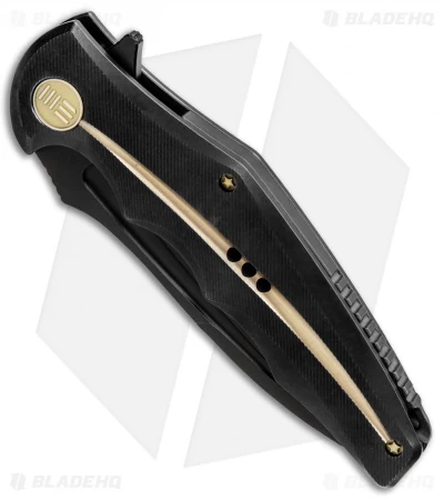 WE Knife Co. 608R Frame Lock Knife Black Titanium (4" Black Stonewash) - Image 2