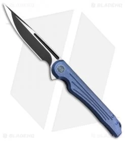 WE Knife Co. Array Frame Lock Knife Blue Ti (3.7" Black) 718A