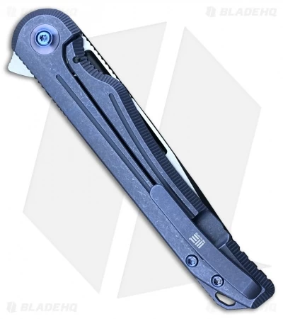 WE Knife Co. Array Frame Lock Knife Blue Ti (3.7" Black) 718A - Image 2