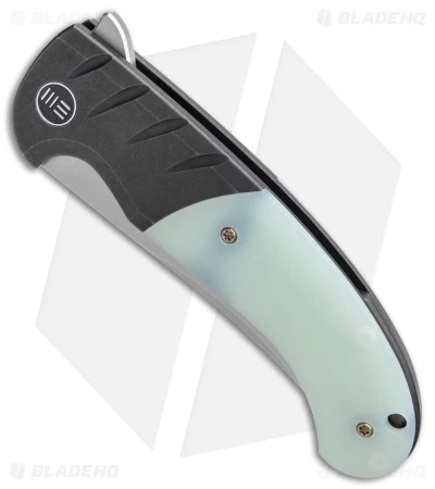 WE Knife Co. Curvaceous Frame Lock Knife Natural G-10/Ti (3.7" BB) WE20012-3 - Image 2