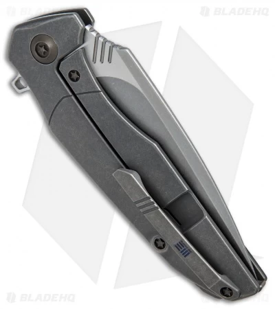 WE Knife Co. Nitida Frame Lock Knife Gray Ti/CF (3.5" Stonewash) 707B - Image 3