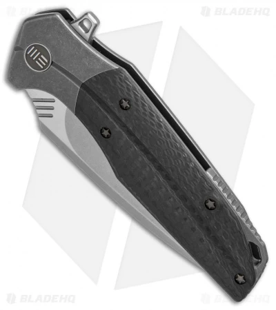 WE Knife Co. Nitida Frame Lock Knife Gray Ti/CF (3.5" Stonewash) 707B - Image 2