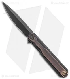 WE Knife Co. Peer Liner Lock Flipper Knife Black Ti W/ Copper (3.6" Black) 2015F