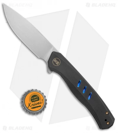 WE Knife Co. Seer Frame Lock Knife Black Titanium (3.5" Satin) - Image 4