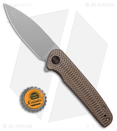 WE Knife Co. Shakan Frame Lock Knife Bronze/Gold Titanium (2.97" BB) WE20052C-2 - Image 4