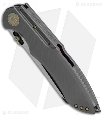 WE Knife Co. 620G Frame Lock Knife Titanium (4" Black) - Image 2