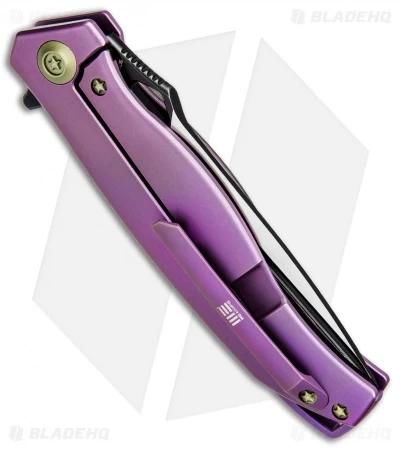 WE Knife Co. 606CFD Frame Lock Knife CF/Purple Ti (3.5" Two-Tone) - Image 2