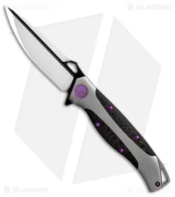 WE Knife Co. 606CFC Frame Lock Knife CF/Ti (3.5" Two-Tone)