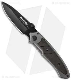 BlackFox BF-73 Frame Lock Folding Knife Black Sandal Wood (3.25" Black)