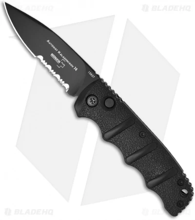 Boker Kalashnikov 74 Automatic Knife (3.25" Black D2 Serr)