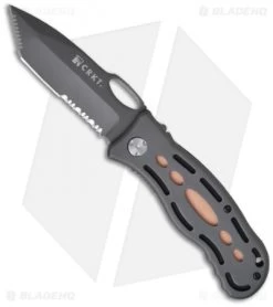 CRKT Lake Thunderbolt 2 Liner Lock Knife (3.43" Gray Serr) 7131