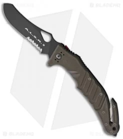 Fox Knives A.L.S.R. Liner Lock Knife Brown FRN (3.9" Black Serr) FX-447 COD