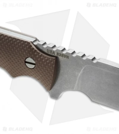 Hinderer Knives Fieldtac 5.5" Fixed Blade Knife FDE G-10 (Stonewash) - Image 3