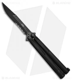 Microtech Tachyon III Balisong Butterfly Knife (4.5" Black Serr) 173-2
