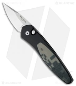 Pro-Tech Half-Breed Automatic Knife Black Camo G10 (1.95" Stonewash) 3624