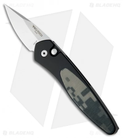 Pro-Tech Half-Breed Automatic Knife Black Camo G10 (1.95" Stonewash) 3624
