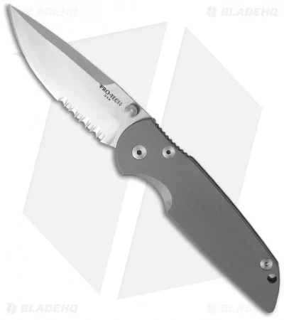 Pro-Tech TR-3 Integrity Frame Lock Knife Titanium (3.5" Satin Serr) 7702