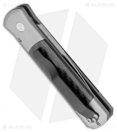 Pro-Tech Godson Automatic Knife Gray/Carbon Fiber (3.2" Satin) 700CF - Image 2