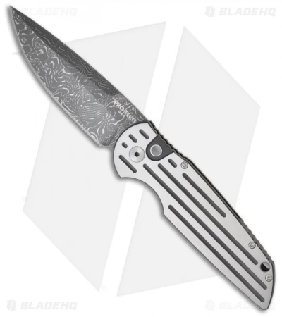 Pro-Tech Tactical Response TR-3 Steel Custom Automatic Knife (3.5" Damascus)
