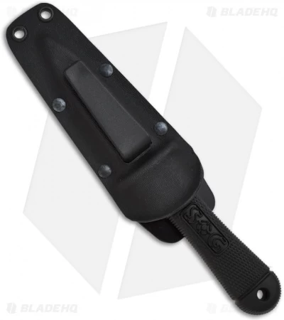 SOG Mini Pentagon M14 Fixed Blade Knife (3.5" Black Serr) - Image 2