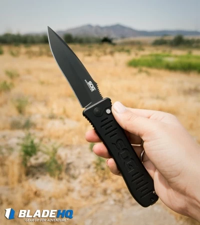 SOG Spec Elite II Automatic Knife (4" Black) SE-62 - Image 4