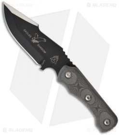 TOPS Knives Eagles Shadow Knife Fixed Blade (3.5" Black Plain) ESH-01