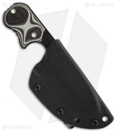 TOPS Knives FDX-02 Knife Fixed Blade Black/White G-10 (3" Black Plain) - Image 2