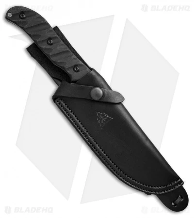 TOPS Knives Silent Hero Fixed Blade Knife Black Tread Micarta (6.5" Gray) - Image 2